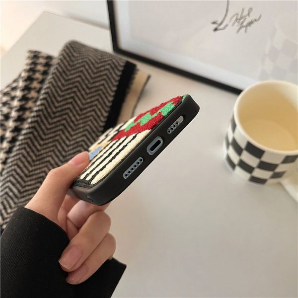 plush stitching iphone 12 case
