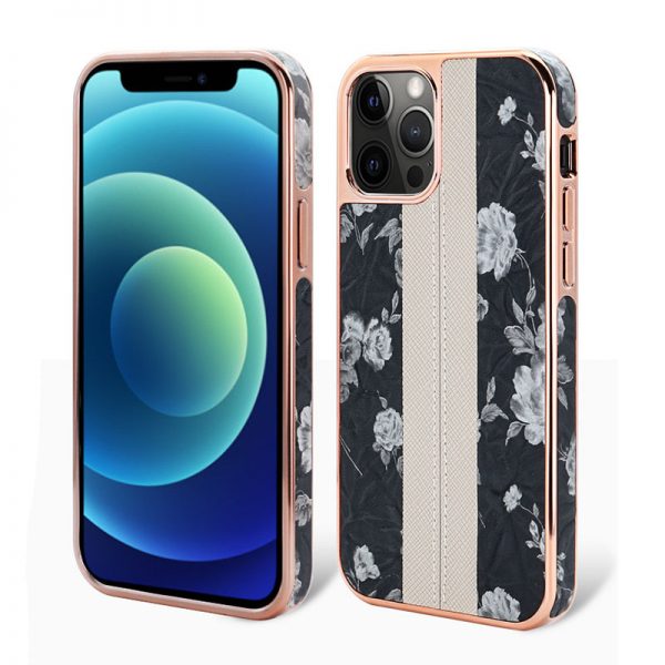 luxury black flower iphone 11 pro max case