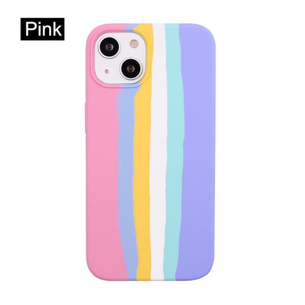 pink rainbow iphone 13 pro case