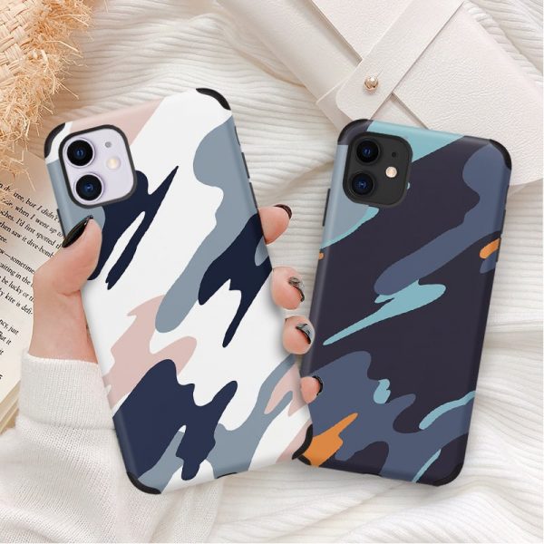 Cool Blue Camouflage IPhone Case