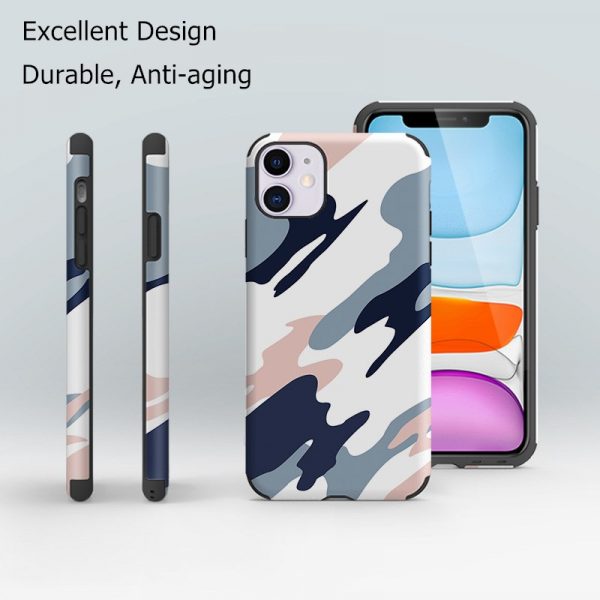 Cool Blue Camouflage IPhone Case