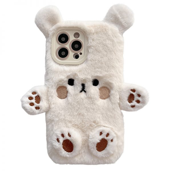 Cute Bear Plush iPhone 13 Pro Max Case