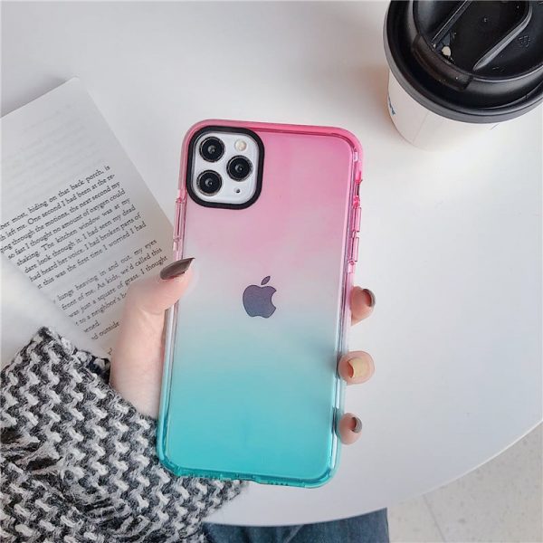 Gradient Two-Color Transparent IPhone Case