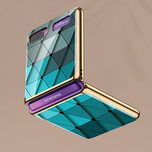 luxury blue samsung z flip case