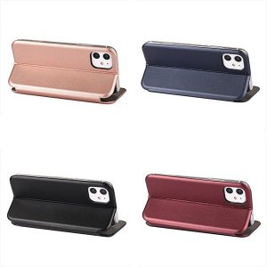 leather flip iphone case in four colors