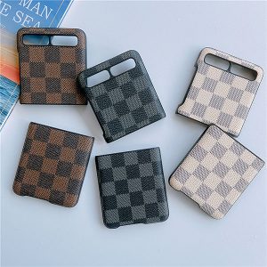 lattice texture galaxy z flip case in three colors