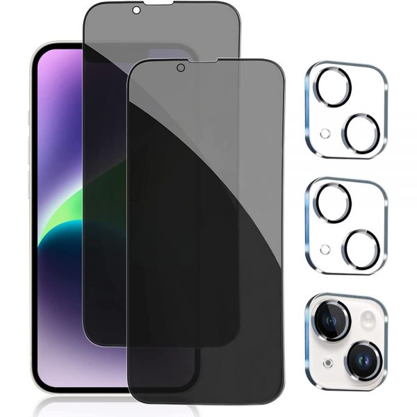 iPhone 14 Screen Protector Privacy Covers Camera