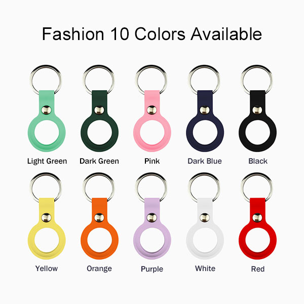 liquid silicone airtag case in ten colors