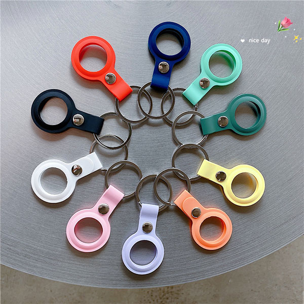 liquid silicone airtag case in ten colors real shoot show