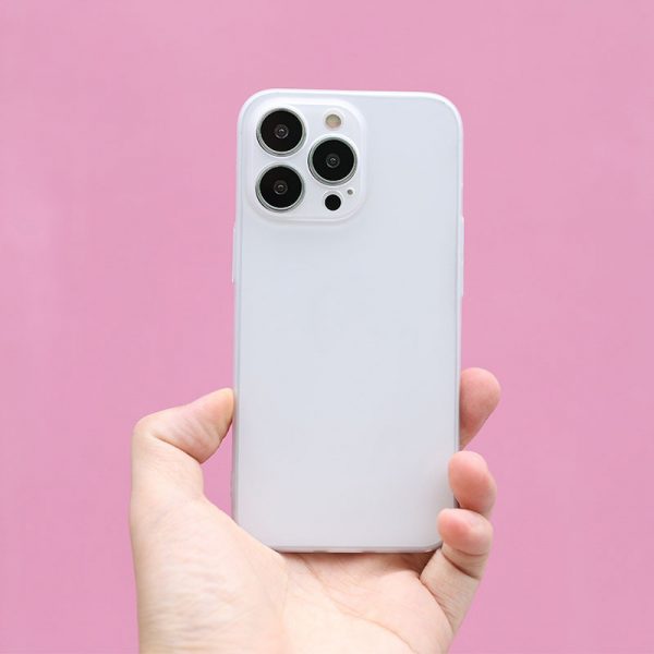 white ultra-thin clear frosted iphone case 11