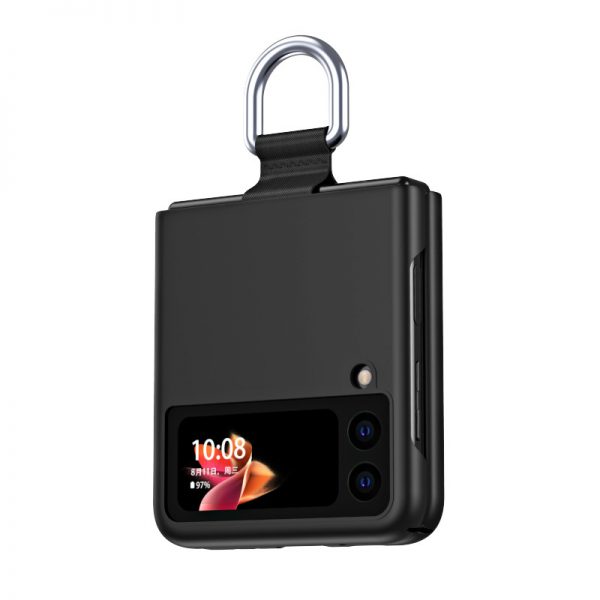 black samsung z flip 3 cover with ring