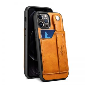 Card Slot Retro Leather iphone 13 Case With Holder