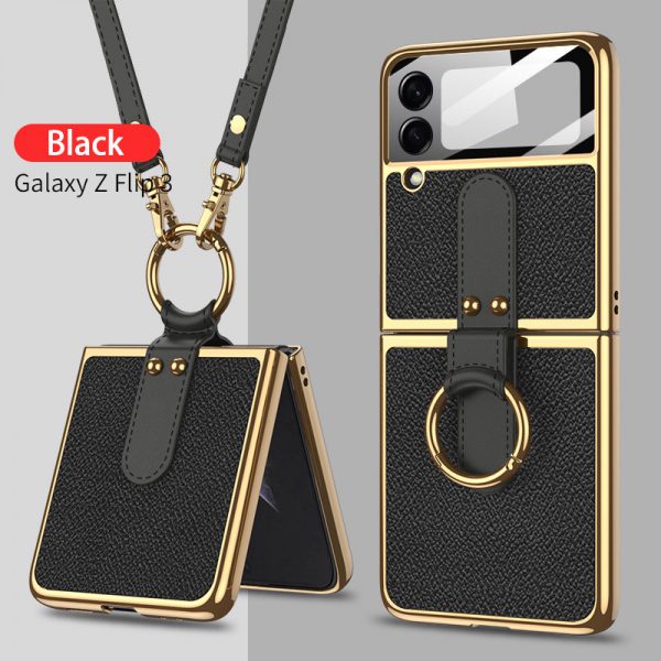 creative luxury strap samsung z flip3 case