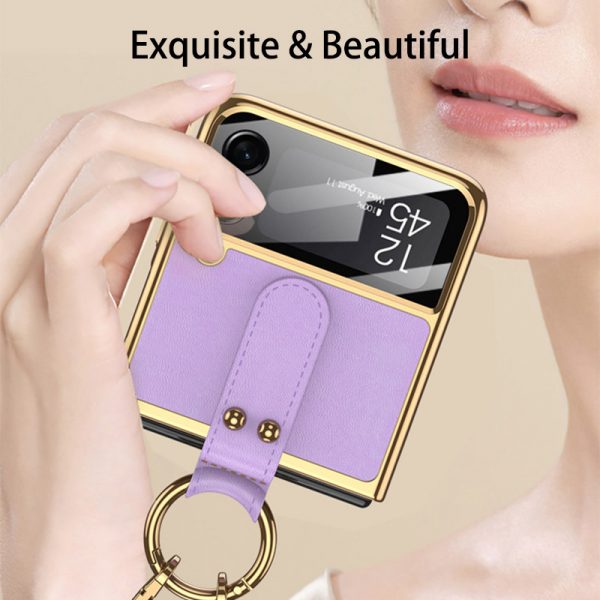 creative luxury strap samsung z flip3 case