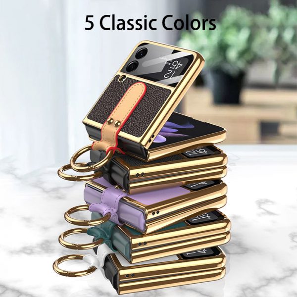 creative luxury strap samsung z flip3 case