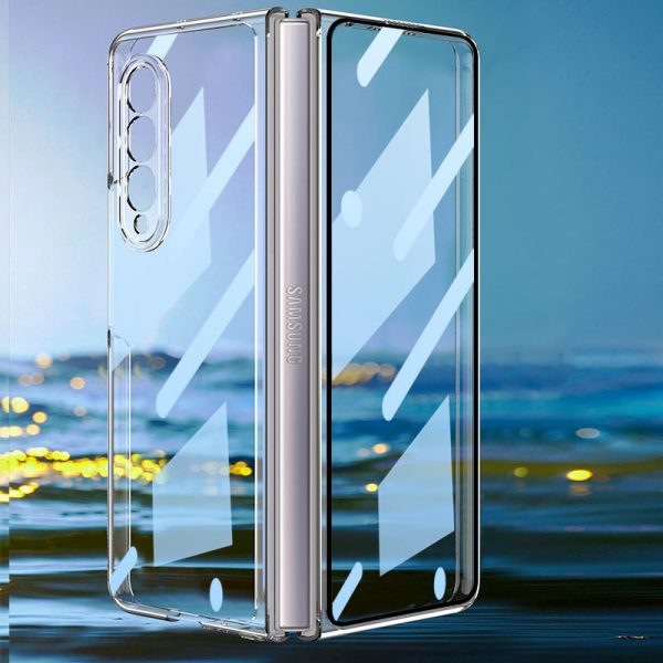 sam109-front-tempered-glass-transparent-plating-frame samsung-z-fold-3 -case-13