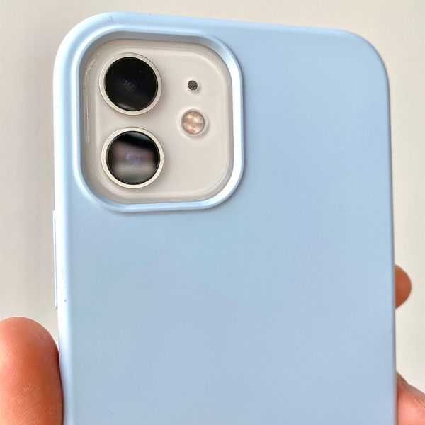 light blue liquid silicone case iphone 12