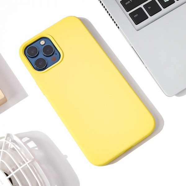 yellow liquid silicone case iphone 12