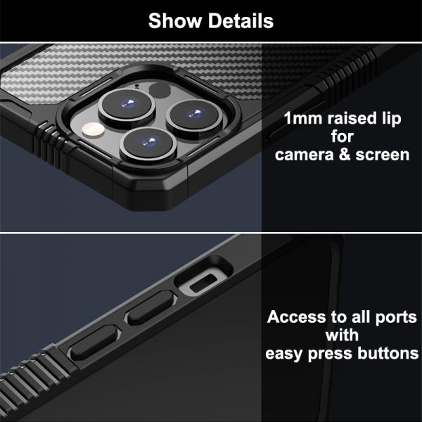 fiber texture drop protection iphone 14 pro max case