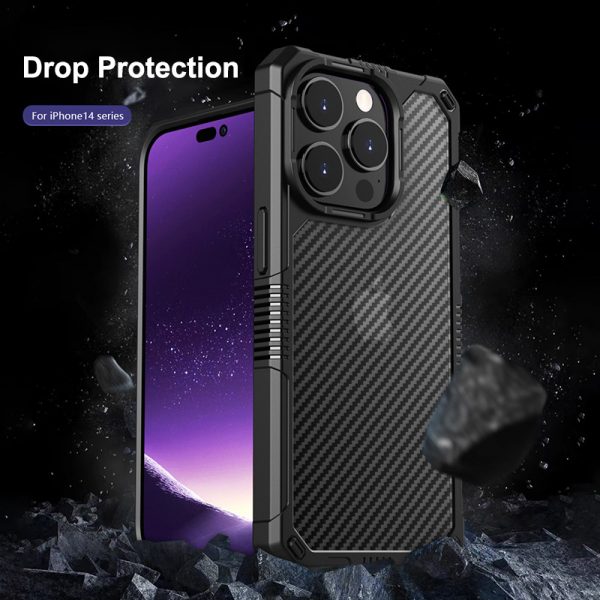 fiber texture drop protection iphone 14 pro max case