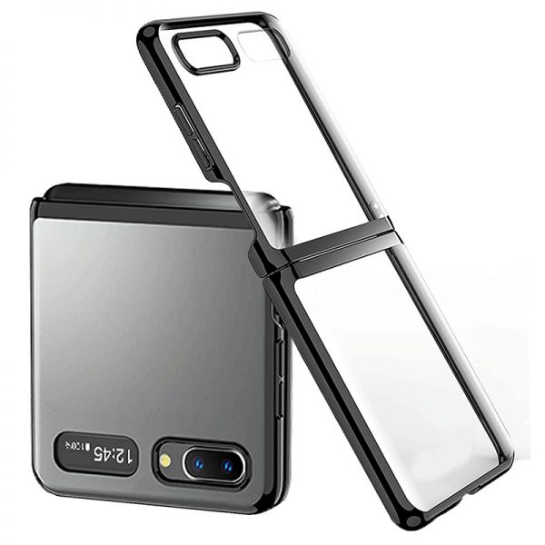 black galaxy z flip 2020 case and screen protector