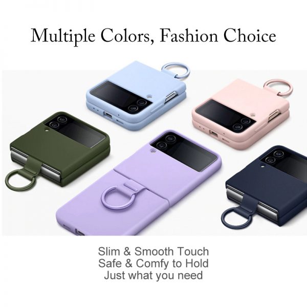 galaxy z flip4 silicone cover with ring