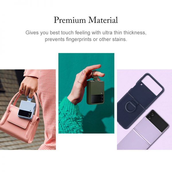 galaxy z flip4 silicone cover with ring