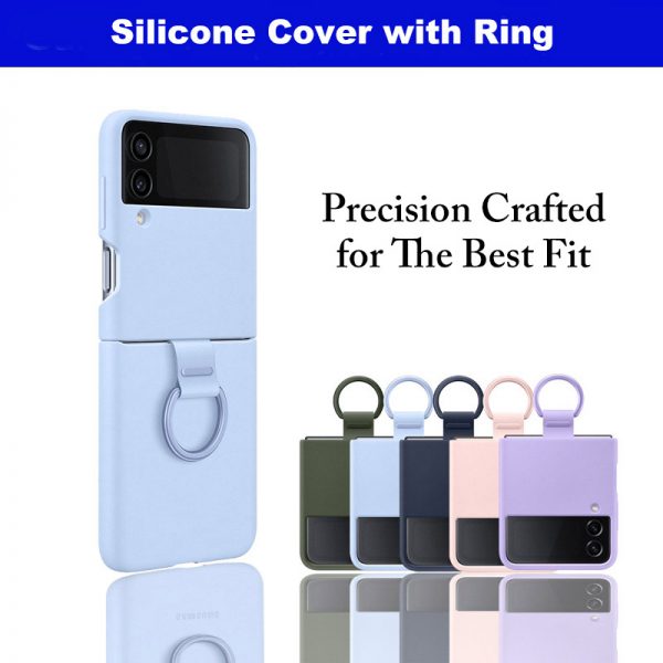 galaxy z flip4 silicone cover with ring