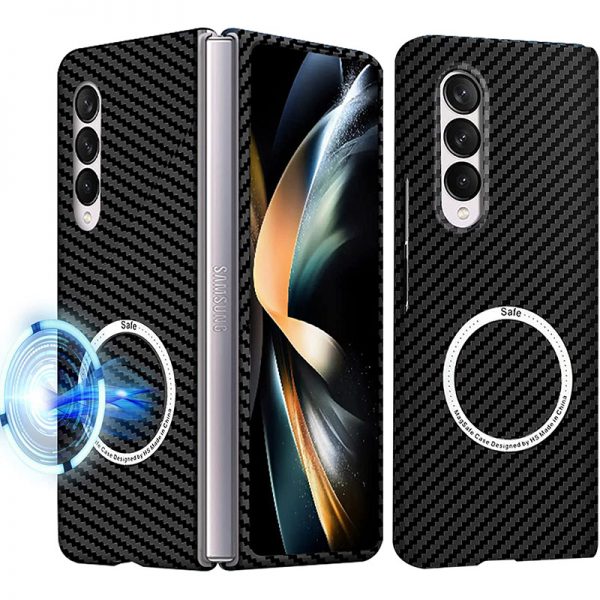 black samsung fold 4 magnetic case