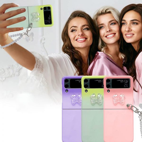 cute z flip 4 case with strap