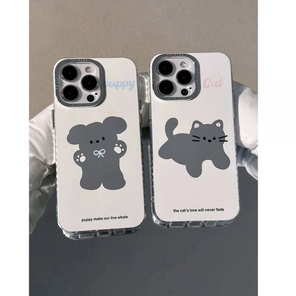 cute iphone 12 cartoon cases (cat, bear)